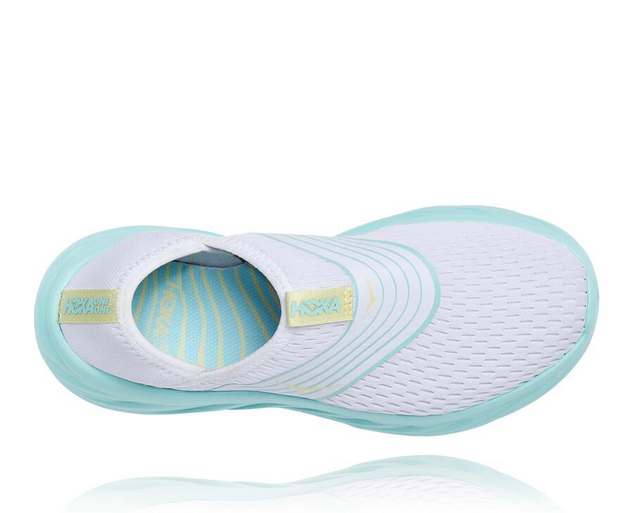 Hoka One One Sandals Womens White/Blue - ORA Recovery - 47389DSRE